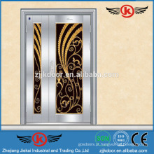 JK-SS9036 porta de grelha de aço inoxidável porta exterior de metal de luxo